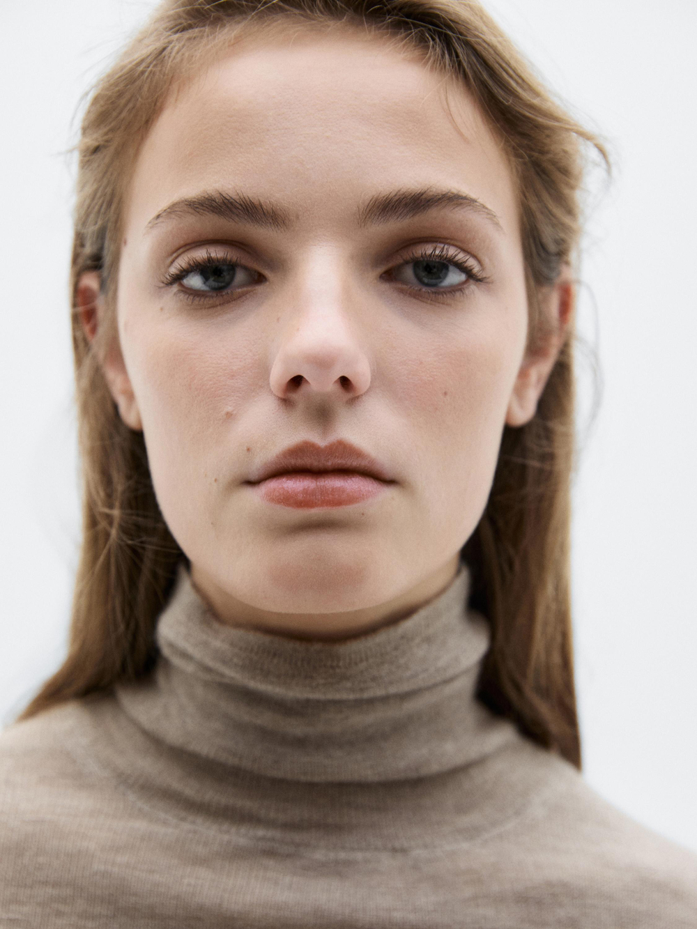 Massimo Dutti Водолазка из 100% кашемира - Limited Edition, норка