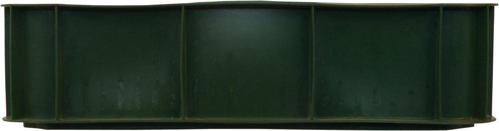 Ящик сплошной 430×330×110 мм, объем 12 л., арт.: 405, зелёный, код: 00433