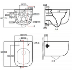 Унитаз подвесной Azario CAMPO 510х360х365 безободковый, система смыва скрытое "Торнадо", с быстросъемным сиденьем микролифт (AZ-1883WH)