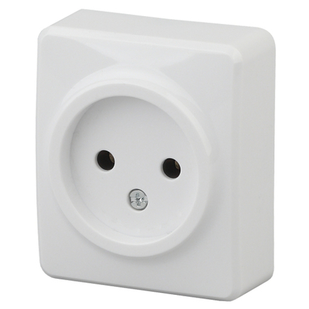 Розетка ЭРА Эксперт 11-2201-01 2P 16A-250В IP20 ОУ белый