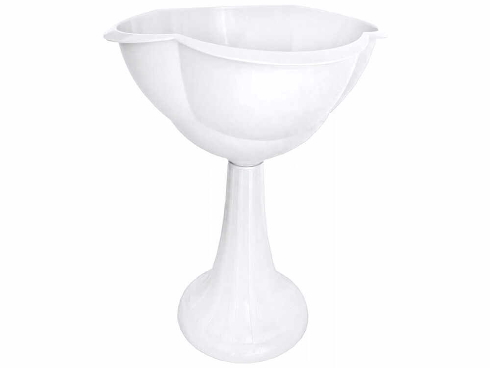 Кашпо на высокой стойке 30л белый