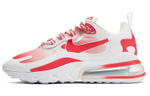 Nike Air Max 270 lace-up sports fabric shock absorption and wear-resistant low-cut casual running shoes women's red and white