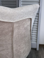 Стул М-City DISAUR Понтус (Pontus) поворотный на 360 градусов, Бежевый, ткань, Шоколадное Золото каркас