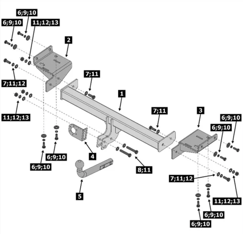 Фаркоп c электрикой Smart для Kia Sportage 2010-2016, шар A, 1500/75 кг, F.2812.001
