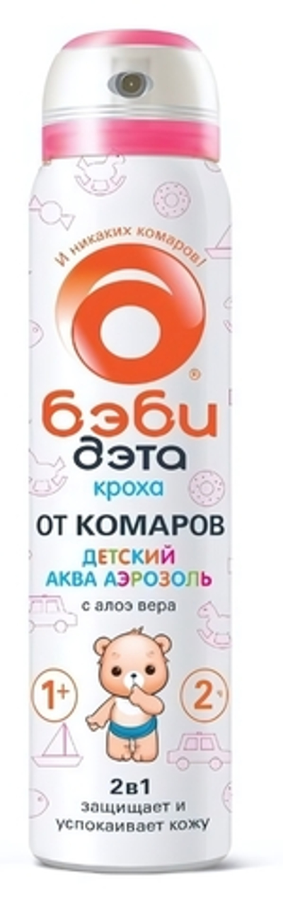 Аэрозоль БЭБИ ДЭТА детский 2 в 1 (защищает + успокаивает) от комаров с 1 года 100 мл, действие до 2-х часов