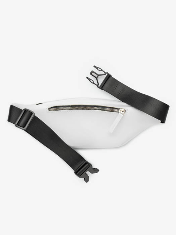 белая поясная сумка