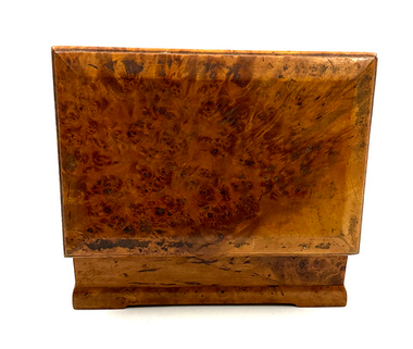 Шкатулка довоенная.  Кап, столярная работа. СССР. Первая половина XX в.