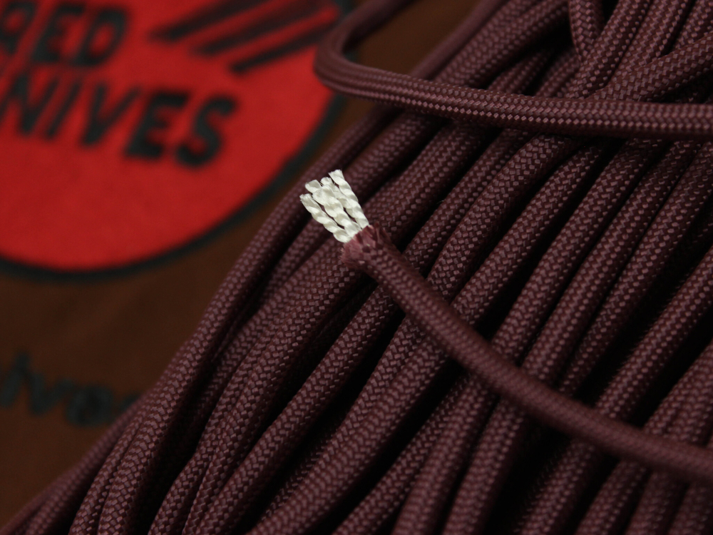 Паракорд Marbles USA 550 (7 жил), цвет бургунди - 1 метр