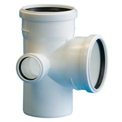 Крестовина Политэк Пайп двухплоскостная 110х110х50/87,5гр. для бесш. кан-и ПП правая (25)