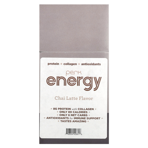 Perk Energy, Чай латте, 10 пакетиков стиков (19,2 г) каждая