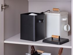 Банка для хранения универсальная Irmel, 6,2 л, с ложкой, графит