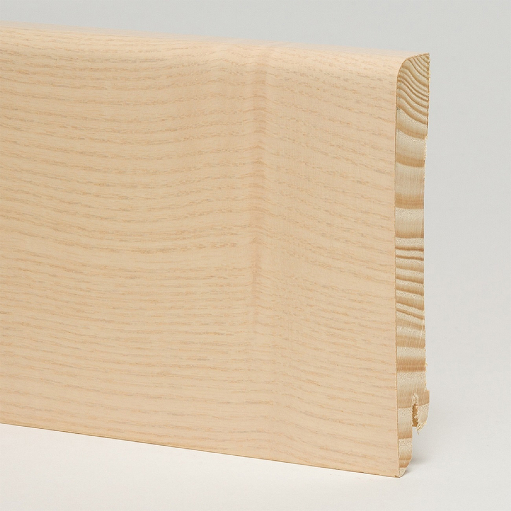 Плинтус напольный шпонированный Pedross Ясень беленый 95х15х2500