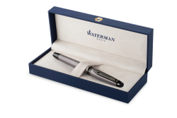 Ручка- роллер WatermanExpert Silver F BLK в подарочной упаковке