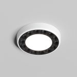 DK2441-WB Встраиваемый светильник DUAL 9+9 Вт, LED 4000K, IP 20, d120mm, белый/черный, алюминий/акрил