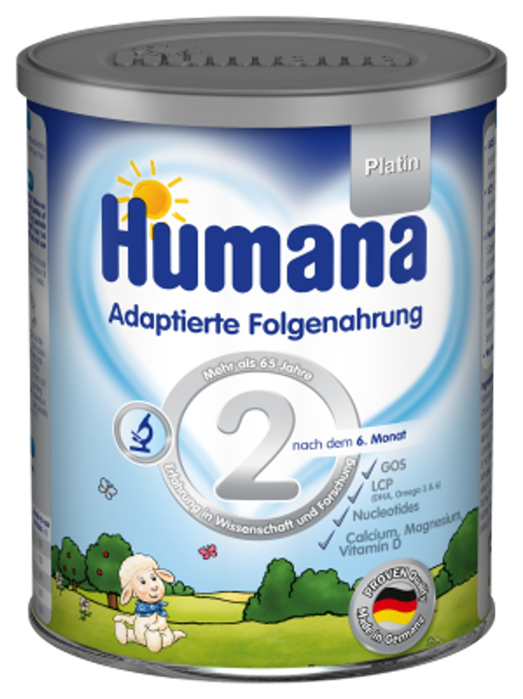 Последующая молочная смесь Humana Platin 2 с 6 до 12 месяцев 350 г