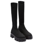 PRADA Monolith Knee High Boots 5.5cm Women"s Black