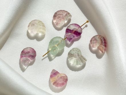 Бусина Ракушка 16мм, флюорит (в ассортименте)