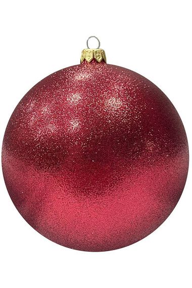 Шар пластиковый Искристый, 115 мм., 1 шт., красный, ПромЕлка (ШИПЛ-115RED)