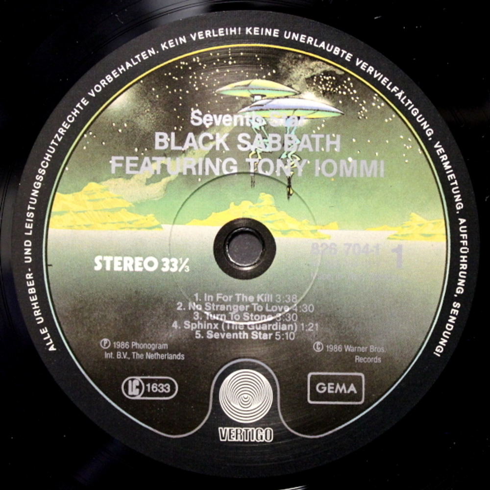 Black Sabbath Featuring Tony Iommi / Seventh Star (LP)