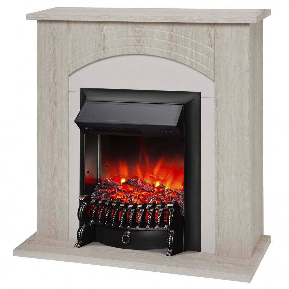 Электрокамин RealFlame Hanna STD LO светлый дуб с очагом Fobos Lux Black