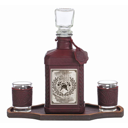 Графин «Пожарному-1» с накладкой покрытой никелем