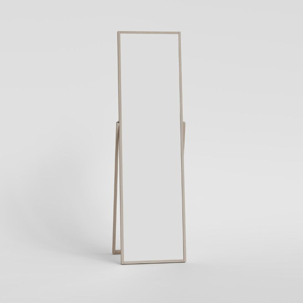 Зеркало напольное, 51x181x35, Баямо, массив дуба, беленый