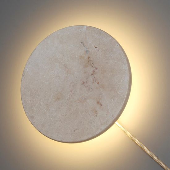 6625/25WL HIGHTECH ODL24 225 бежевый/металл/травертин Настенный светильник IP20 LED 24W 3000K 220V TRAVERTINO