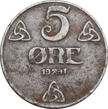 5 эре 1941 Норвегия (Железо)