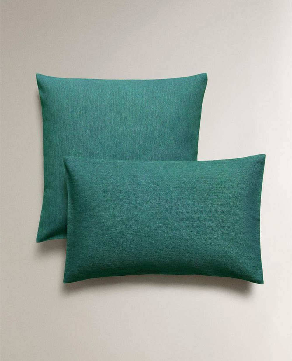 ZARA HOME ОДНОТОННАЯ НАВОЛОЧКА, БИРЮЗОВЫЙ