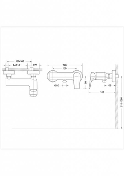 Смеситель для душа Bravat Vega