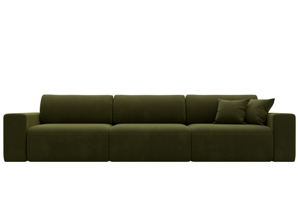 Диван прямой Лига-036 НПБ Классик Лонг МИКРОВЕЛЬВЕТ Зеленый