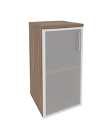 Шкаф низкий узкий со стеклом в раме Onix