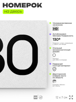 Номер на дверь 980, табличка на дверь для офиса, квартиры, кабинета, аудитории, склада, белая 120х70 мм, Айдентика Технолоджи