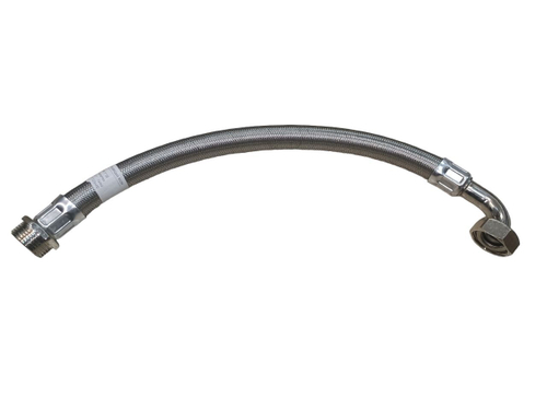 Гибкая подводка для воды угловая нерж.сталь 4WATER, 50 см, 1"SS, гайка/штуцер