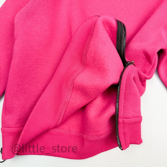 Комплект из футера с начесом, Фуксия