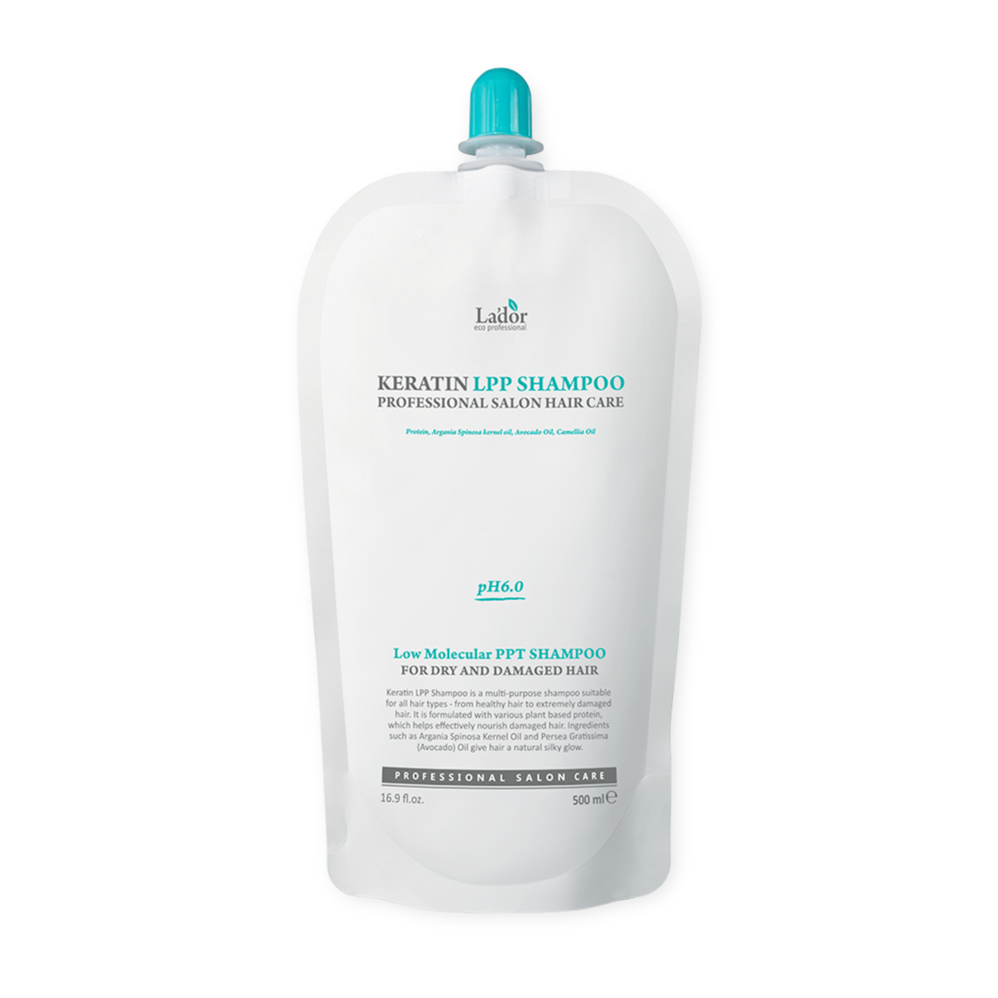 Lador Keratin LPP Shampoo 500ml (запасной блок в мягкой упаковке)