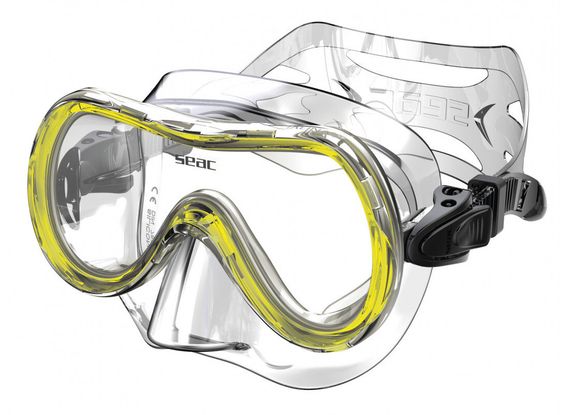 Маска Seac Salina желтая рамка/прозрачный силикон