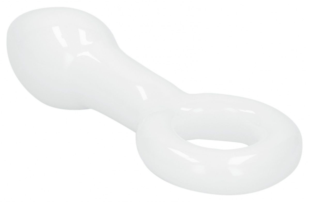 Белая анальная пробка Plugger - 11,9 см. (Цвет: белый)