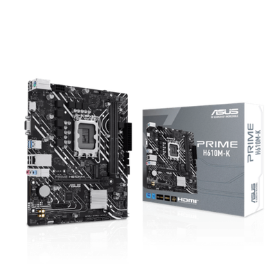 Материнская плата ASUS PRIME  H610M-K, LGA1700 2xDDR5 4xSATA3 M.2 1xVGA 1xHDMI mATX