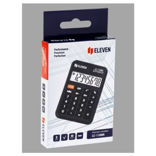 Калькулятор карманный Eleven LC-110NR, 8 разрядов, питание от батарейки, 58*88