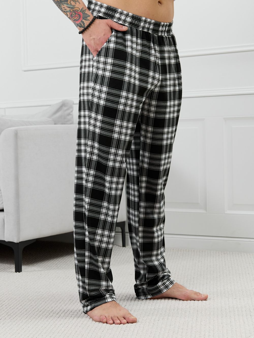 Брюки мужские Тор-1.1 Виотекс КЛЕТКА ЧЕРНАЯ