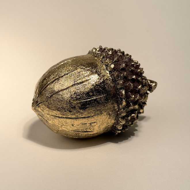 Сувенир Желудь (полирезин), H7,5x11см., золотой