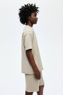 H&M Комплект из футболки и шорт, бежевый
