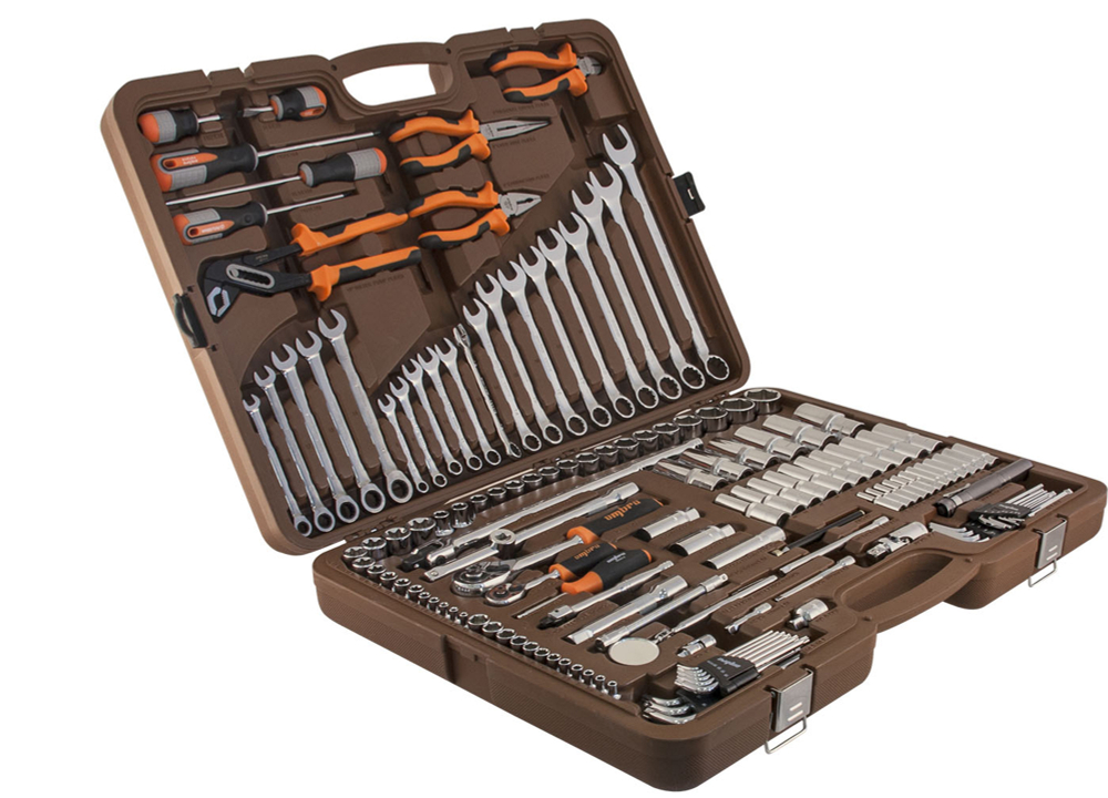 OMT141S Набор инструмента универсальный 1/4", 3/8" и 1/2"DR, 141 предмет