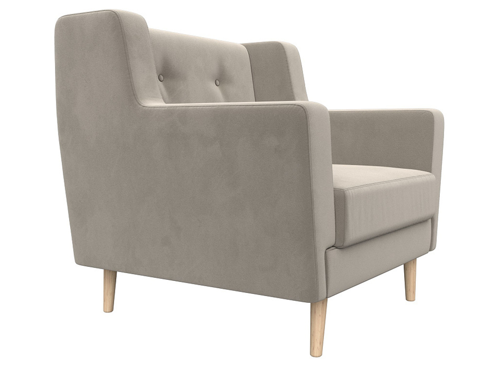 Кресло Брайтон, Бежевый, Микровельвет, 108872