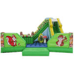 Коммерческий надувной батут-горка "Райский лес"