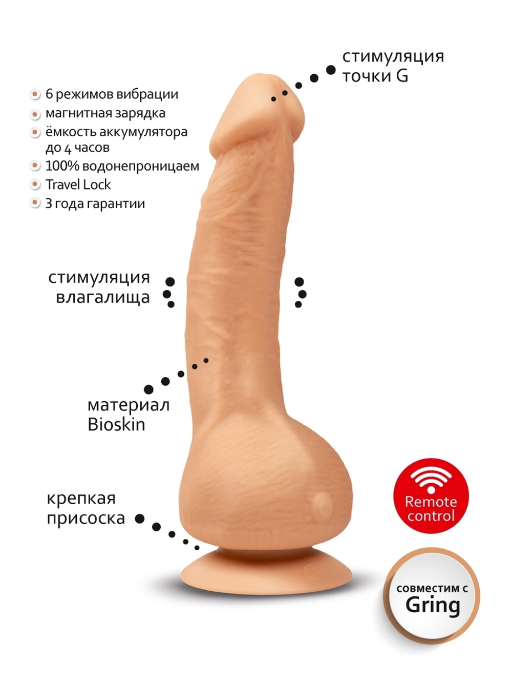 Gvibe Greal Супер-реалистичный вибратор