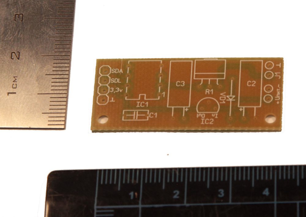 Печатная плата миниатюрного цифрового S-метра на ЖКИ