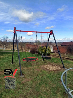 Монтаж уличных качелей Sv Sport