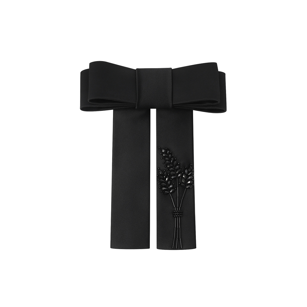 Бант "Мэри" L с декором в виде колосков